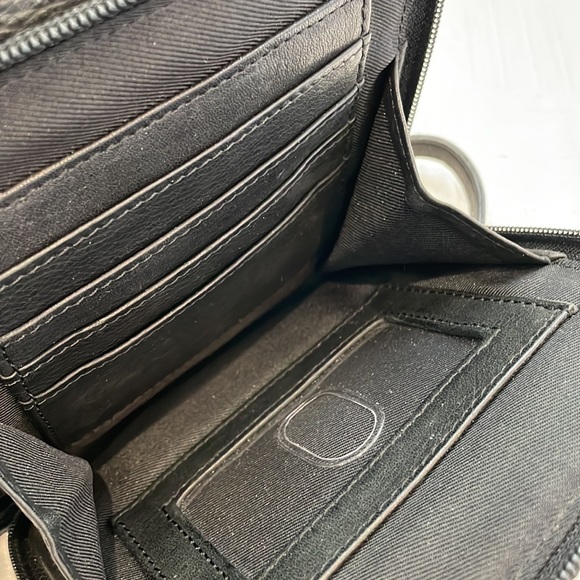 Fossil, genuine, leather, Crossbody shoulder bag, handbag, like new black - Picture 5 of 6